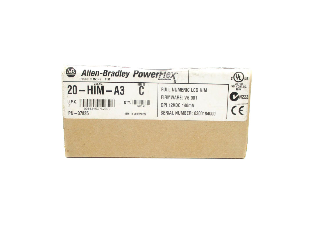 ALLEN BRADLEY 20-HIM-A3 SER. C F/W 6.001 12VDC DATE: 2010 NSFS