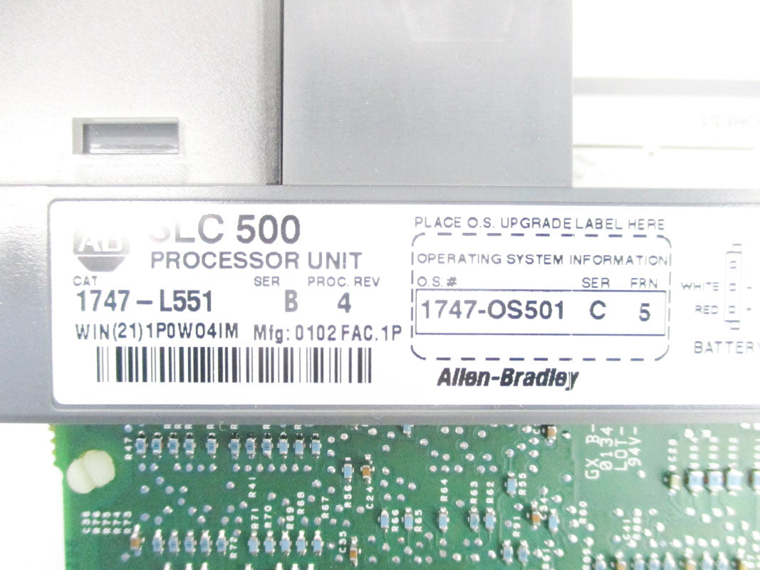 ALLEN BRADLEY 1747-L551 SER. B F/W 5 24VDC (NO KEY) (AS PICTURED) UNMP