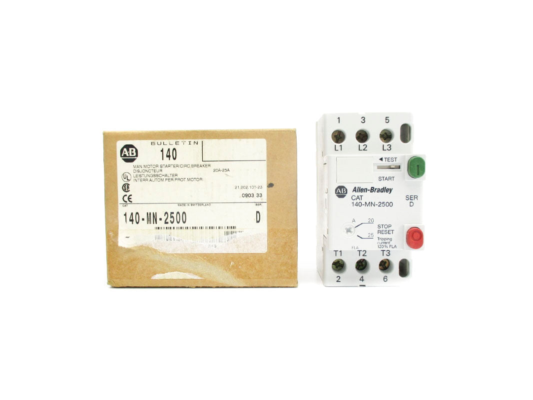 ALLEN BRADLEY 140-MN-2500 SER. D 690V 20-25A (BR/WH) NSMP
