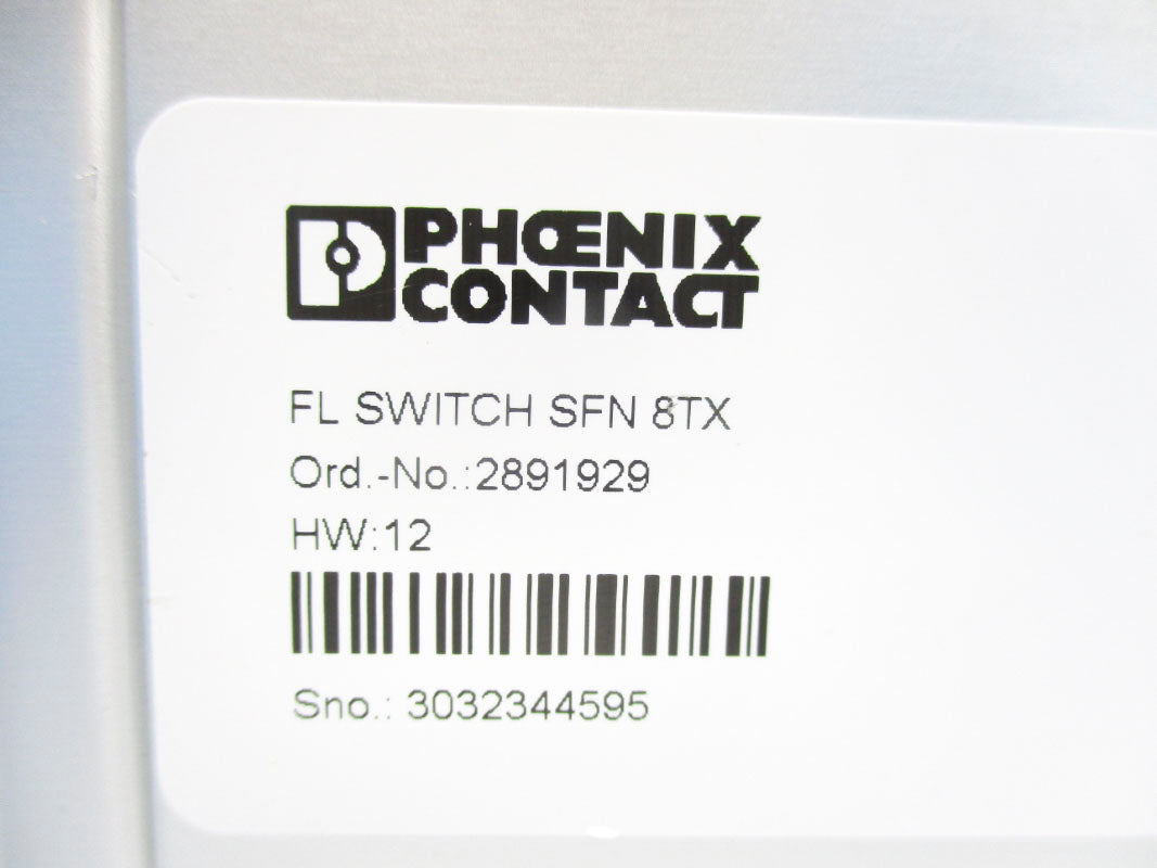 PHOENIX CONTACT FLSWITCHSFN8TX 2891929 24VDC NSNP