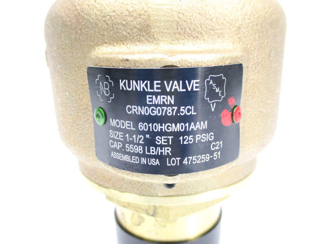 KUNKLE 6010HGM01AAM EMRN-CRN0G0787.5CL 125PSI UNMP