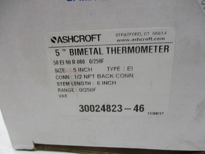 ASHCROFT 50-EI-60-R-060-0/250F  NSMP