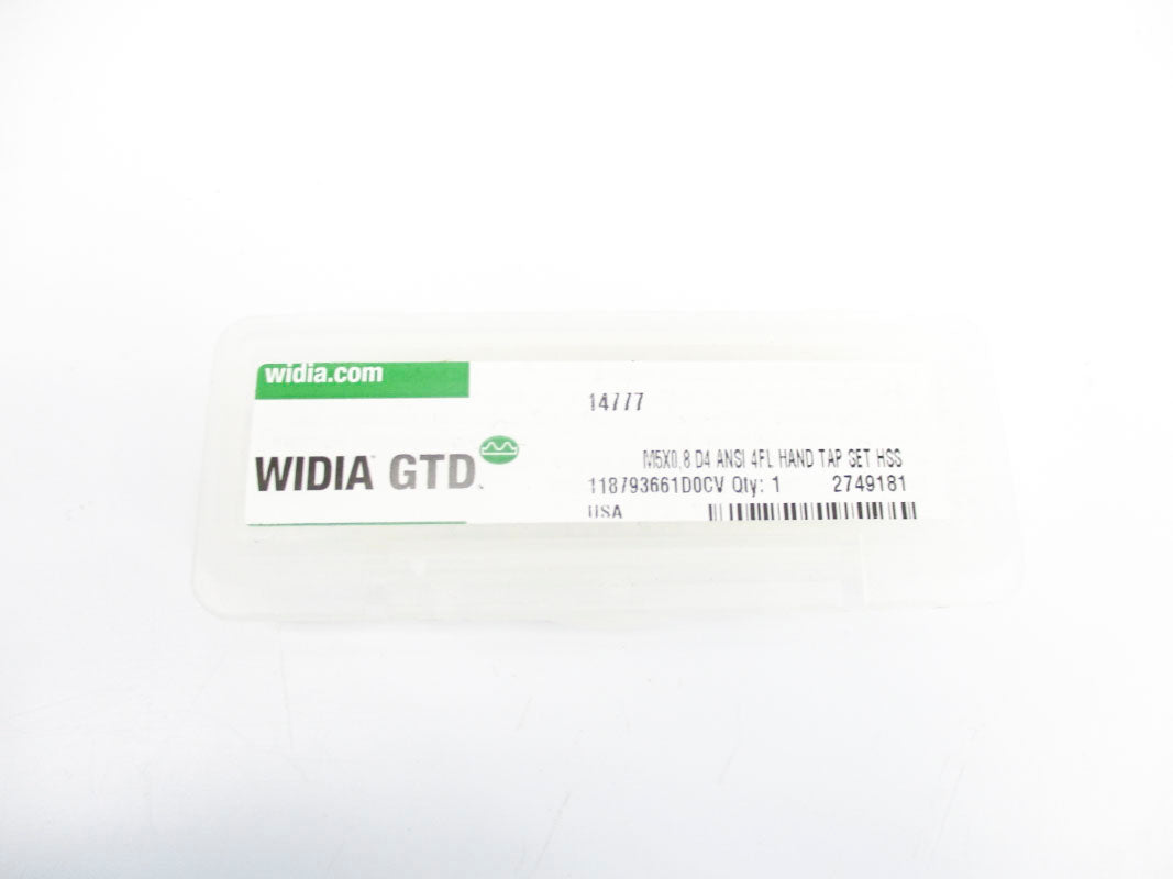 WIDIA GTD M5X0.8-D4-ANSI-4FL (PKG OF 3) NSMP
