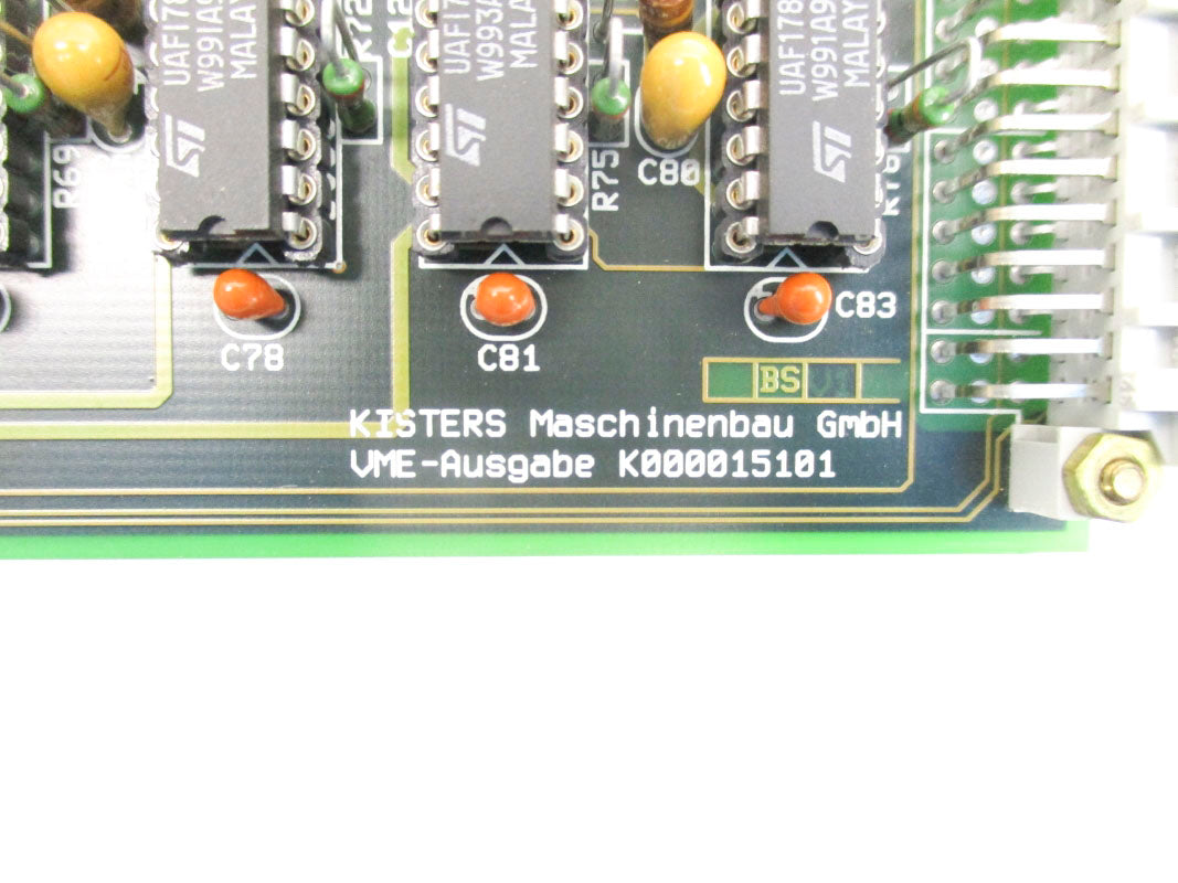 KISTERS MASCHINENBAU K000015101 REV. 0 UNMP