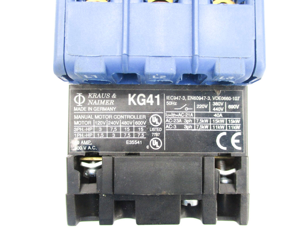 KRAUS&NAIMER KG41 600VAC 40A UNMP