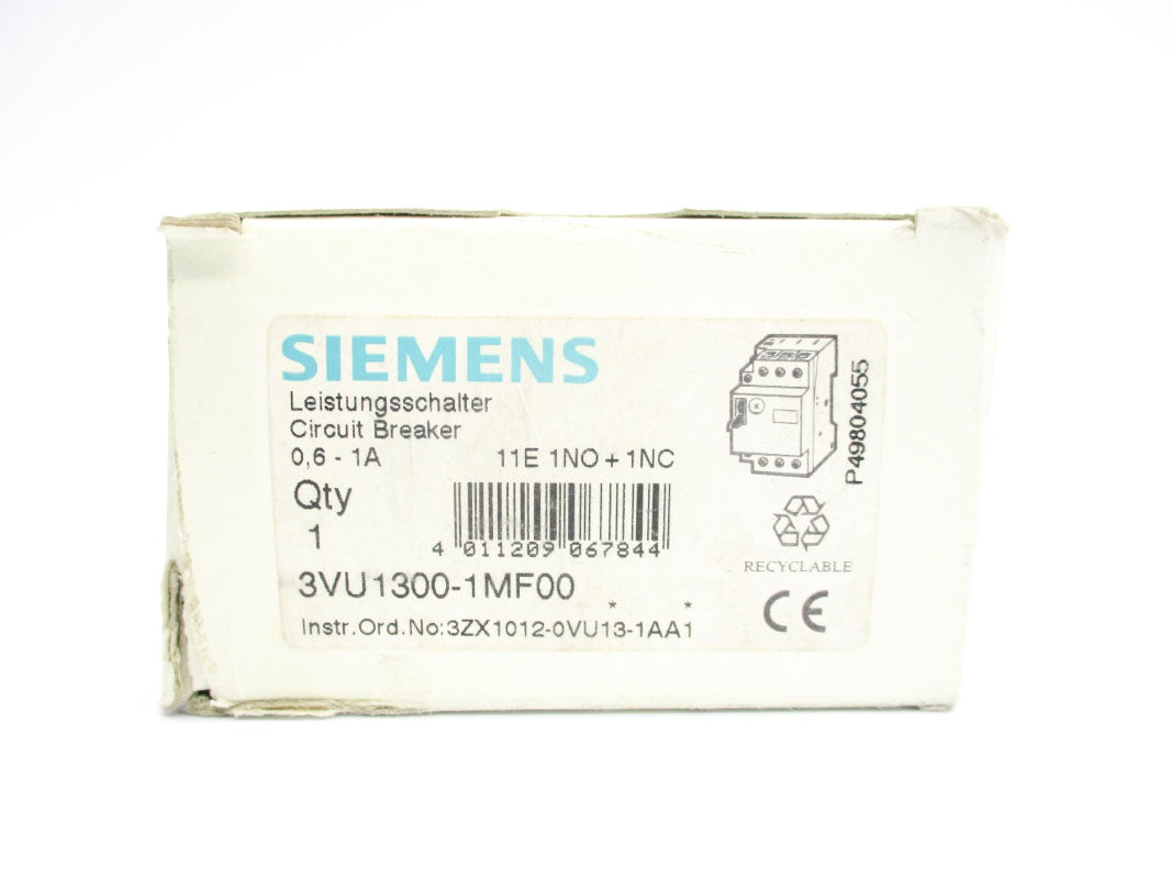 SIEMENS 3VU1300-1MF00 690V 0.6-1A NSMP