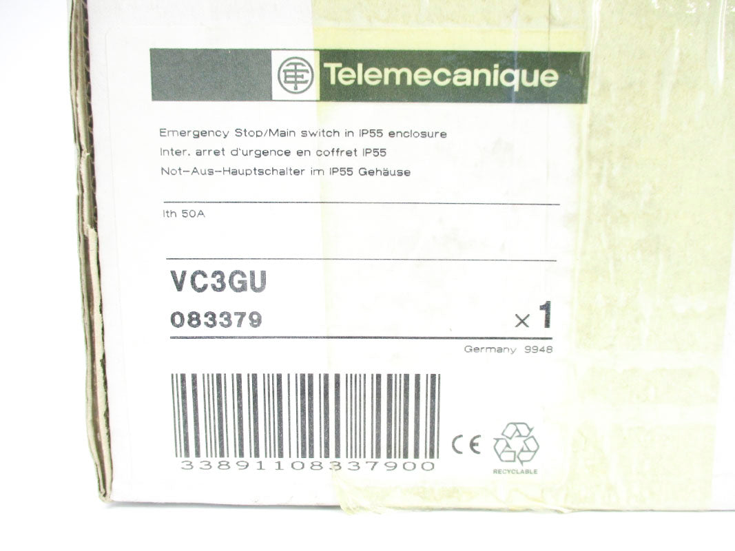 TELEMECANIQUE VC3GU 50A 600V NSMP