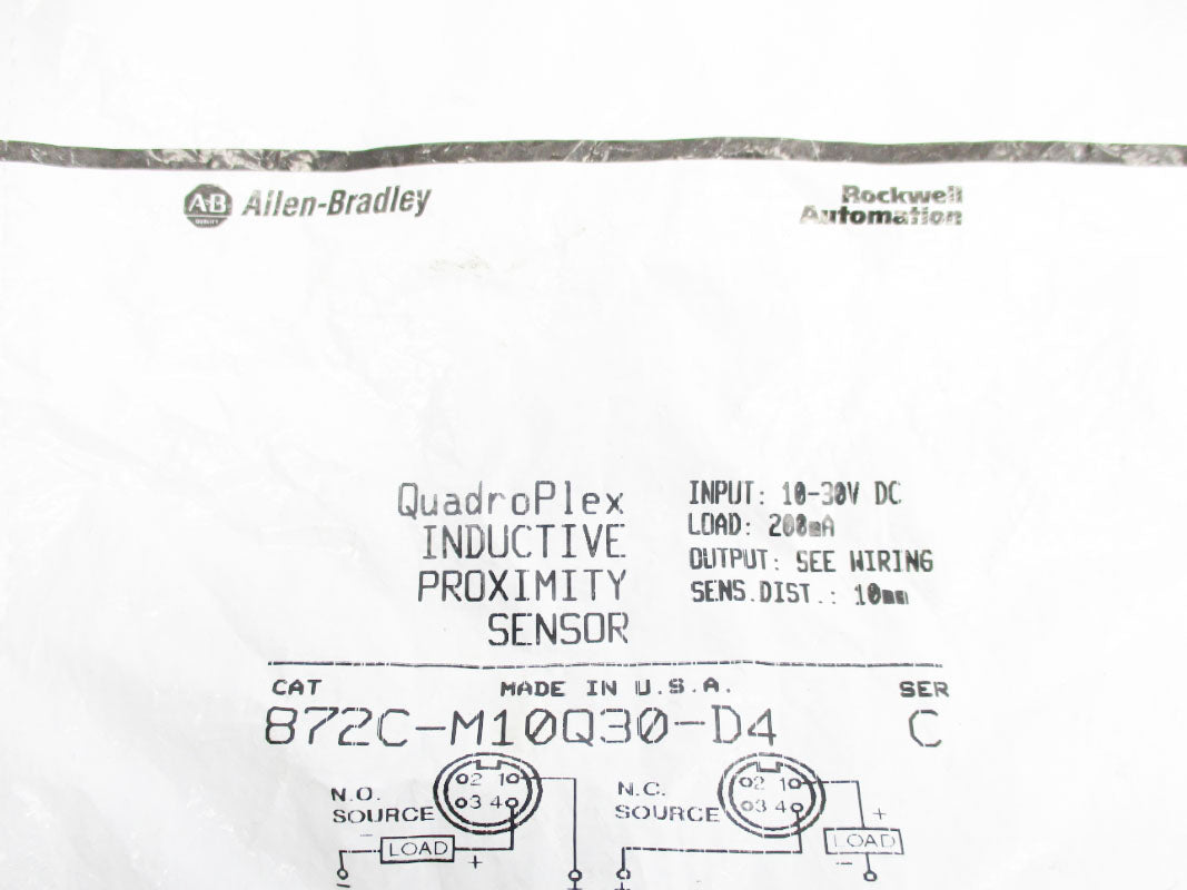 ALLEN BRADLEY 872C-M10Q30-D4 SER. C 10-30VDC NSMP