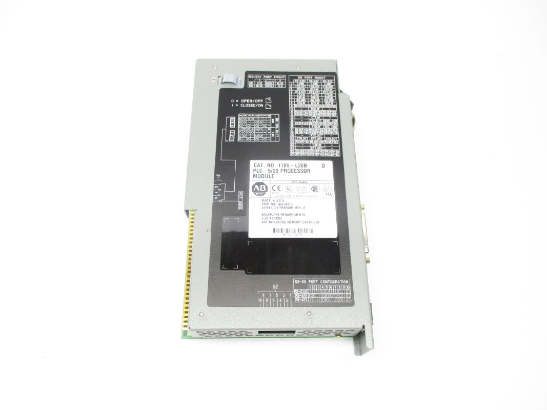 ALLEN BRADLEY 1785-L20B SER. D F/W A 5VDC 2.3A NSMP