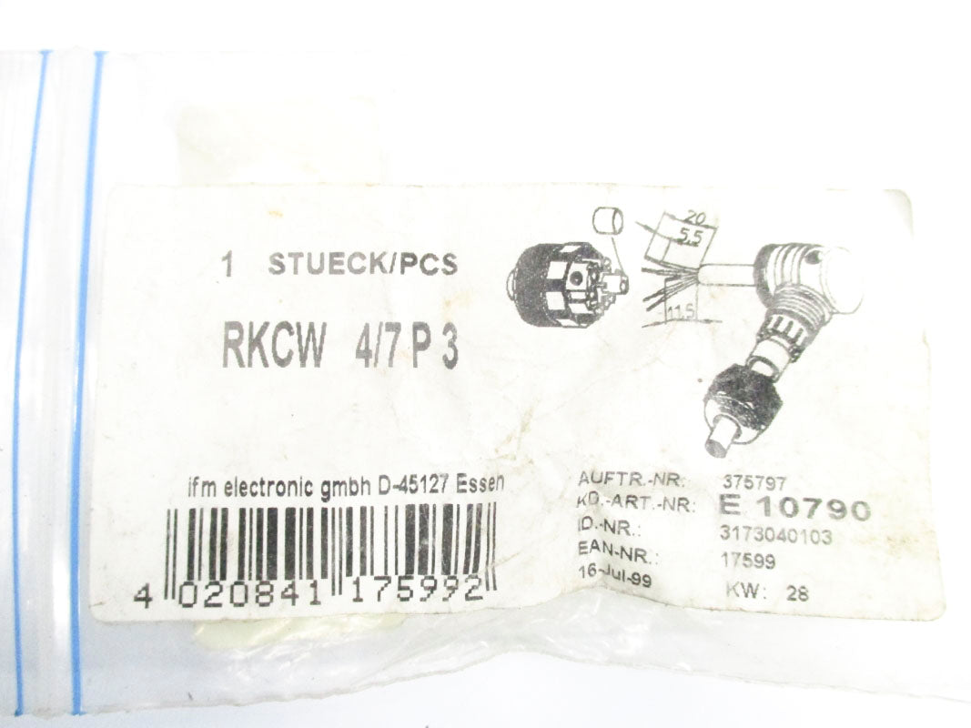 IFM EFECTOR RKCW4/7P3 E10790 NSMP