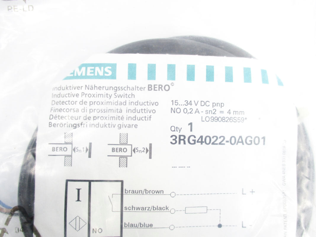 SIEMENS 3RG4022-0AG01 15-34VDC 0.2A NSMP