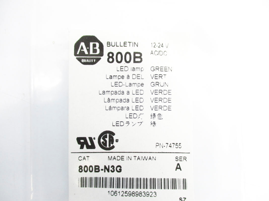 ALLEN BRADLEY 800B-N3G SER. A 12-24VAC/DC NSMP