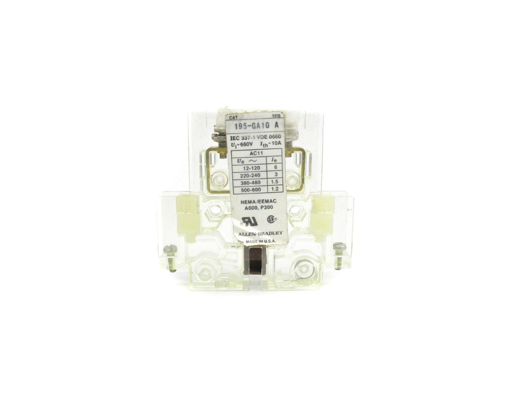 ALLEN BRADLEY 195-GA10 SER. A 660V 10A UNMP