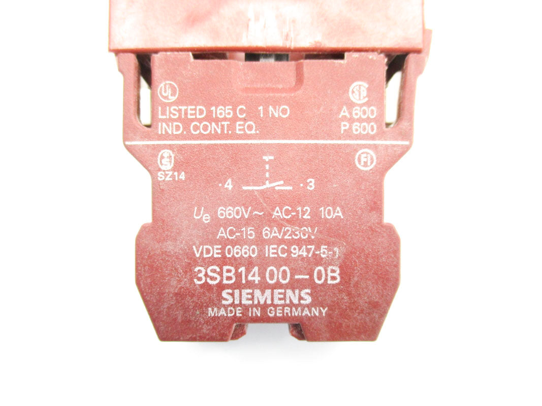 SIEMENS 3SB1400-0B 660V 10A (AS PICTURED) UNMP