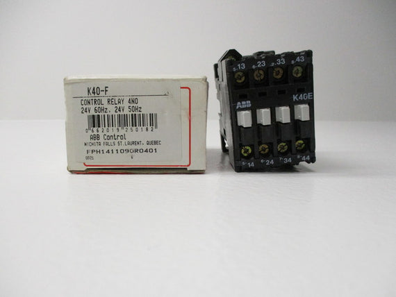 ABB K40-F CONTROL RELAY 24V * NEW IN BOX *