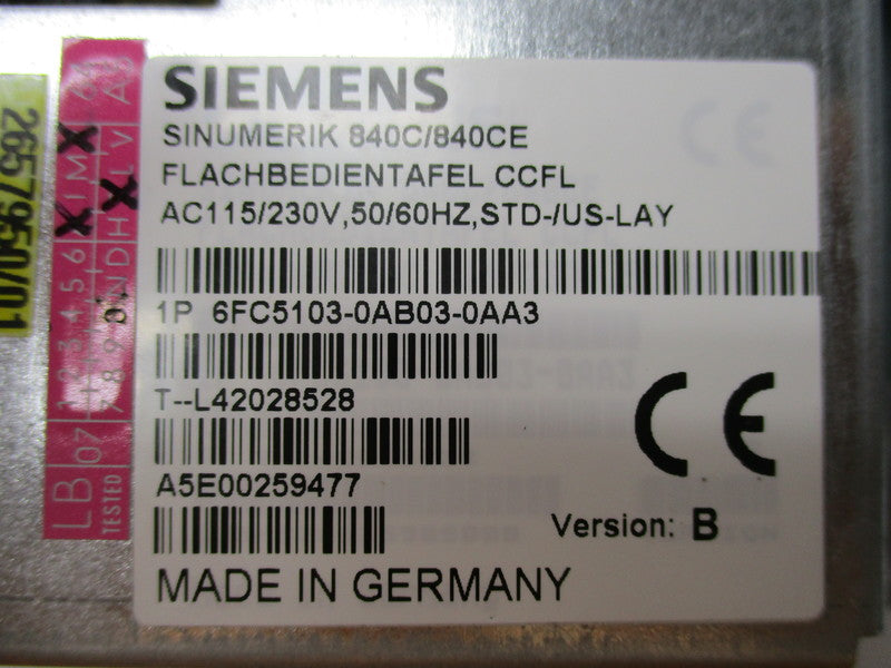 SIEMENS 6FC5103-0AB03-0AA3  UNMP