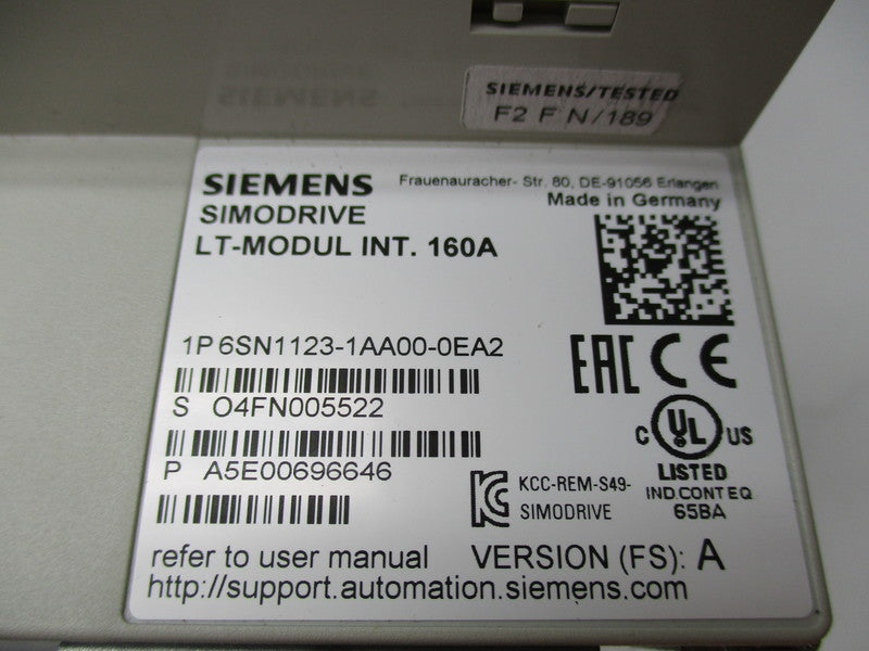 SIEMENS 6SN1123-1AA00-0EA2  NSNP
