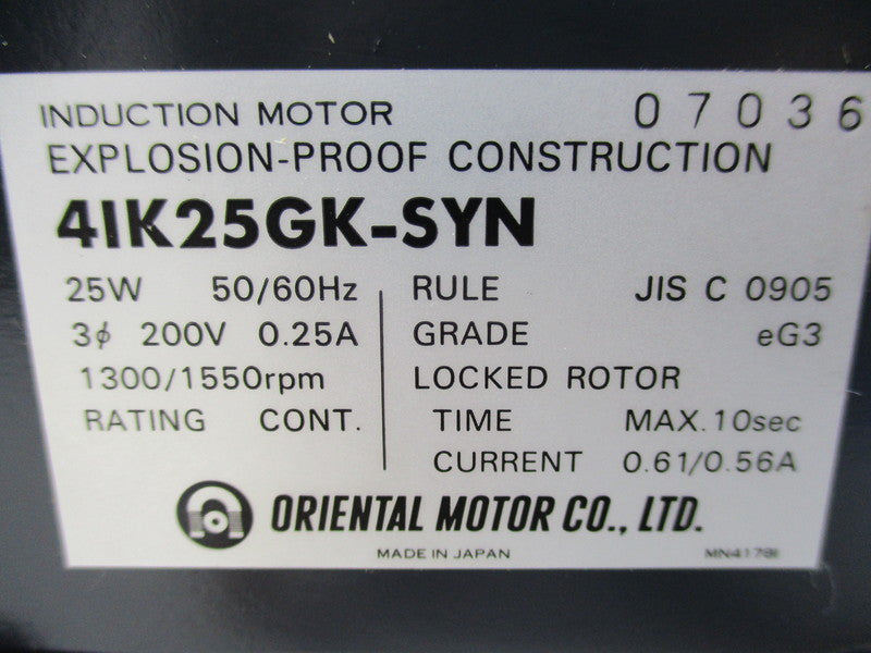ORIENTAL MOTOR 4IK25GK-SYN  NSMP