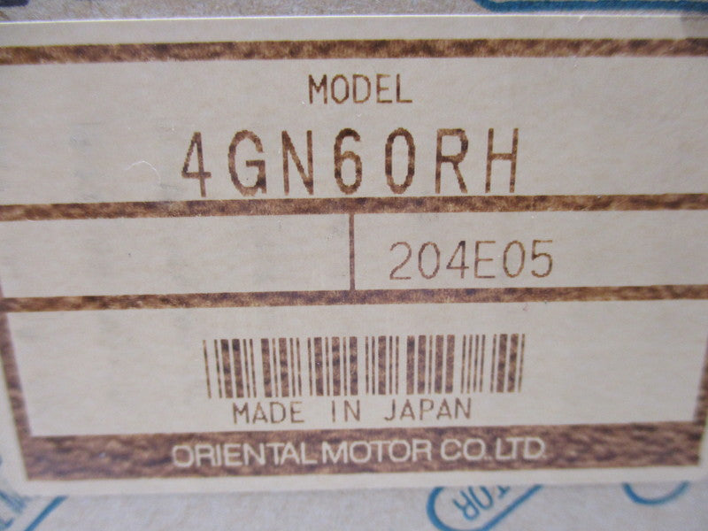 ORIENTAL MOTOR 4GN60RH  NSMP