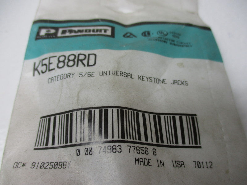 PANDUIT K5E88RD * NEW IN FACTORY PACKAGE *