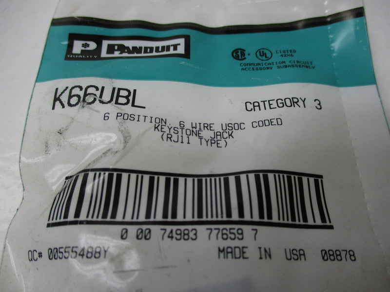 PANDUIT K66UBL * NEW IN FACTORY PACKAGE *