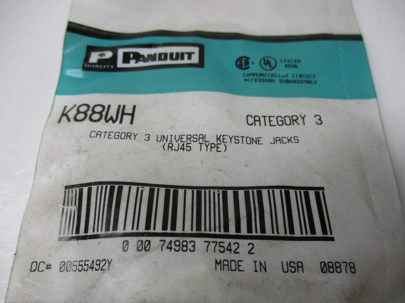PANDUIT K88WH * NEW IN FACTORY PACKAGE *