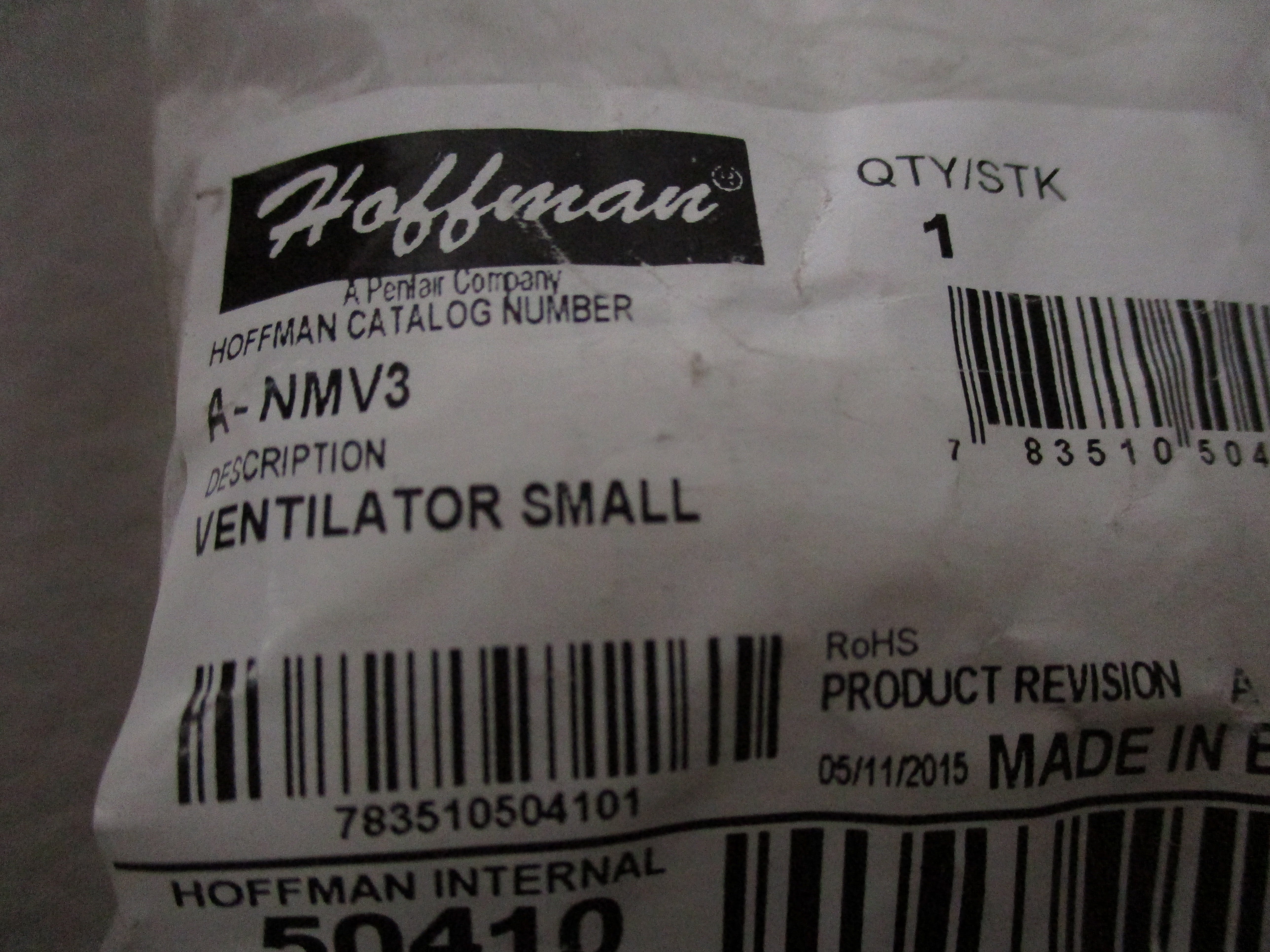 HOFFMAN A-NMV3 * NEW IN FACTORY BAG *