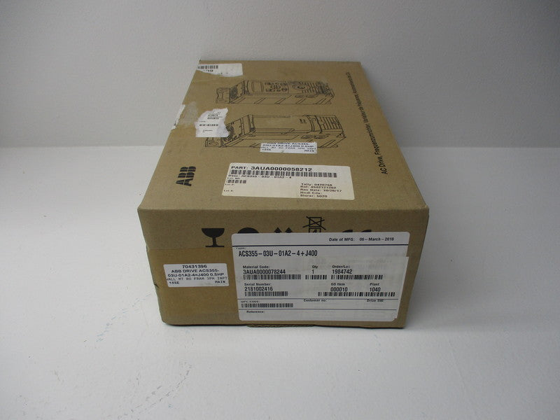 ABB ACS355-03U-01A2-4+J400 * FACTORY SEALED *