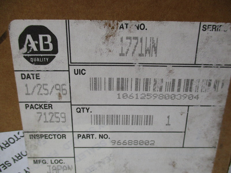 ALLEN BRADLEY 1771WN FIELD WIRING ARM * FACTORY SEALED *