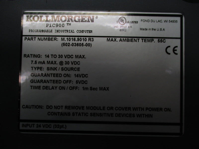 KOLLMORGEN M.1016.9010 R3 NSMP