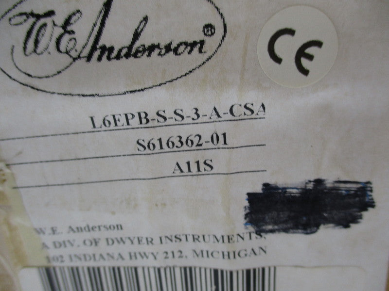 W.E. ANDERSON L6EPB-S-S-3-A-CSA NSMP