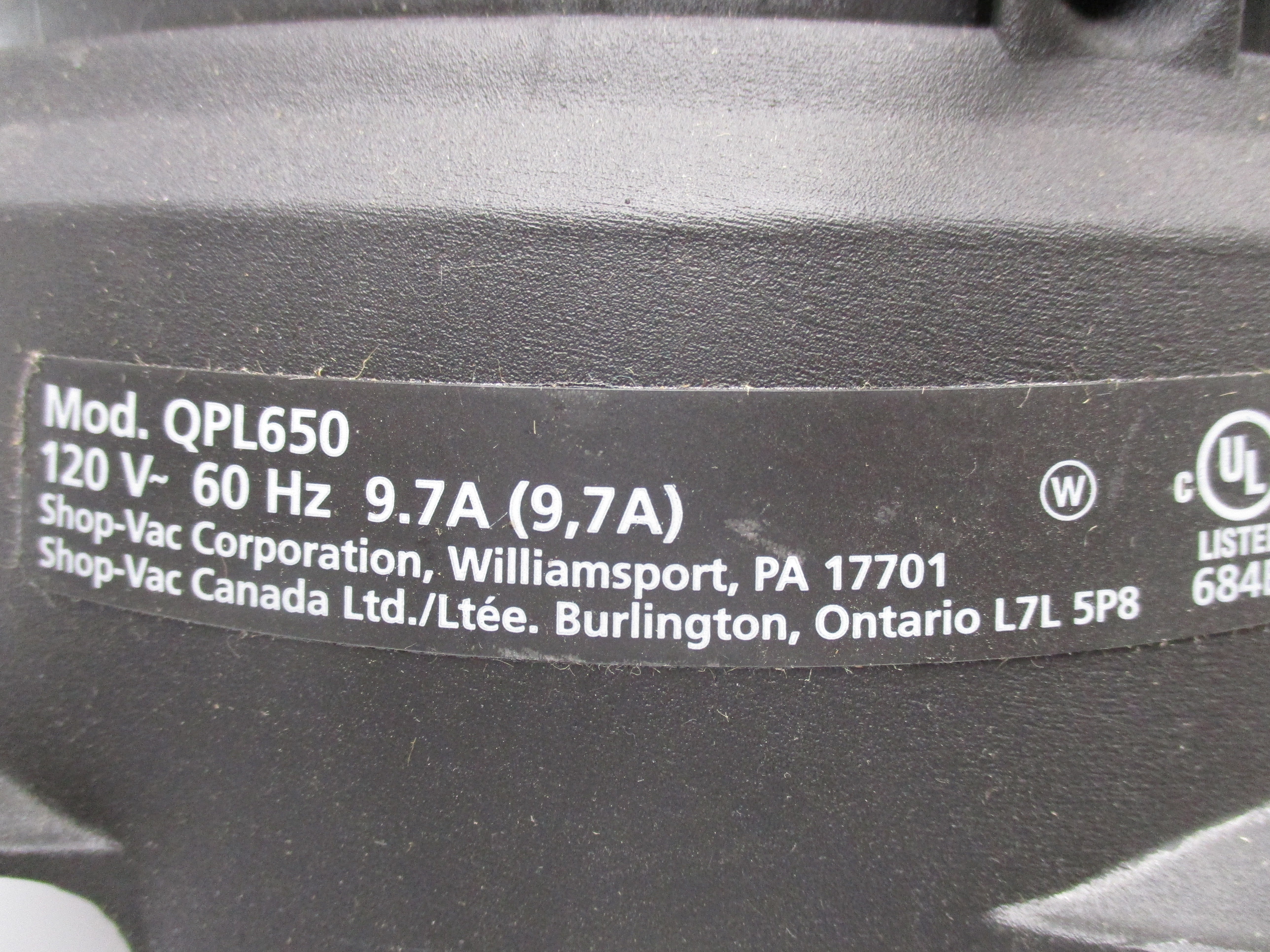 SHOP-VAC QPL650 NSNP