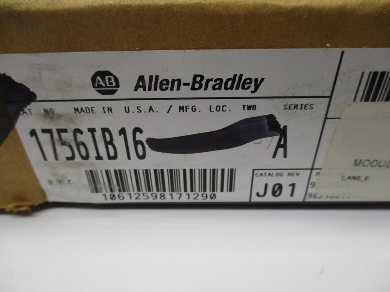 ALLEN BRADLEY 1756-IB16 MODULE DIGITAL INPUT 24VDC SER. A F/W: 3.2 NSMP