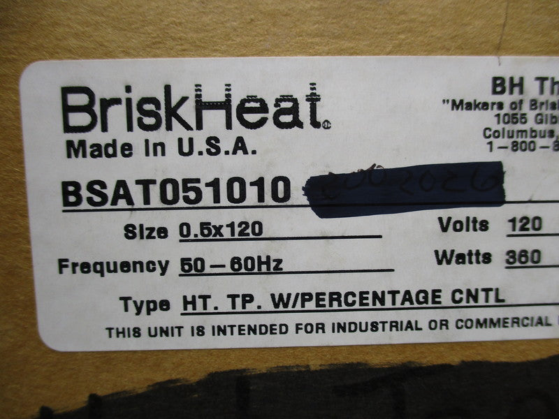 BRISKHEAT BSAT051010 NSMP