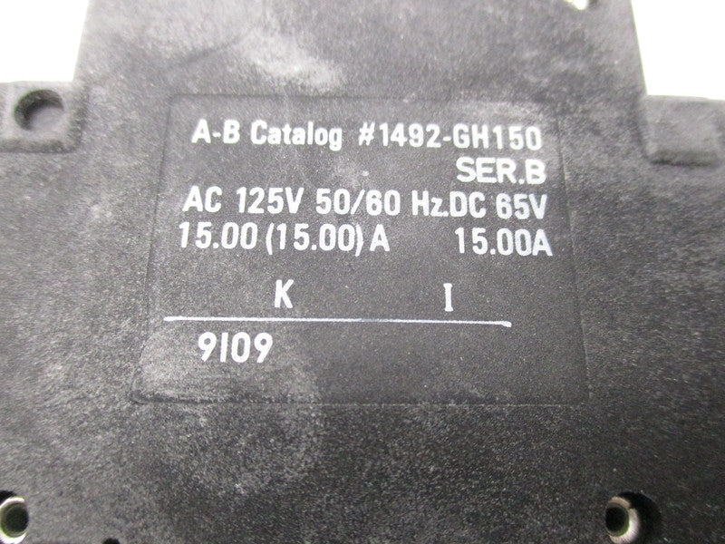 ALLEN BRADLEY 1492-GH150 SER. B CIRCUIT BREAKER 15A *NEW NO BOX*