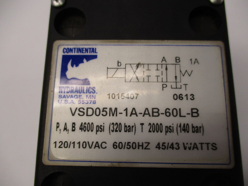 CONTINENTAL HYDRAULICS VSD05M-1A-AB-60L-B NSNP