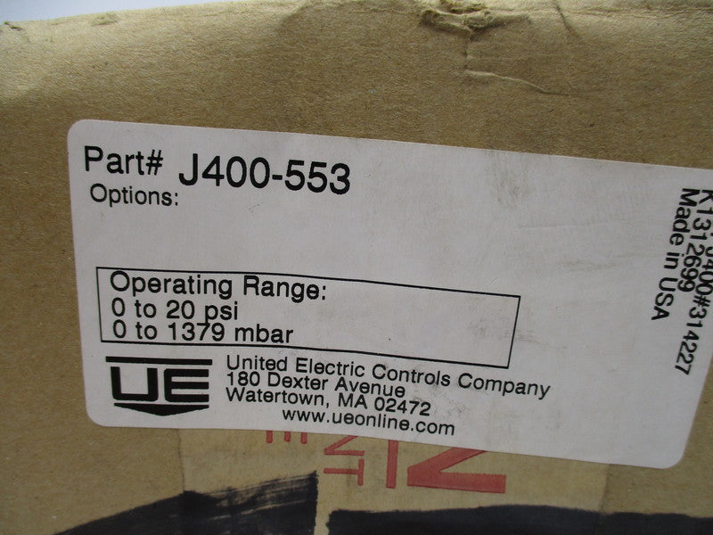 UNITED ELECTRIC J400-553 NSMP