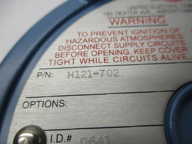 UNITED ELECTRIC H121-702 480VAC 15A 10-100PSI NSMP