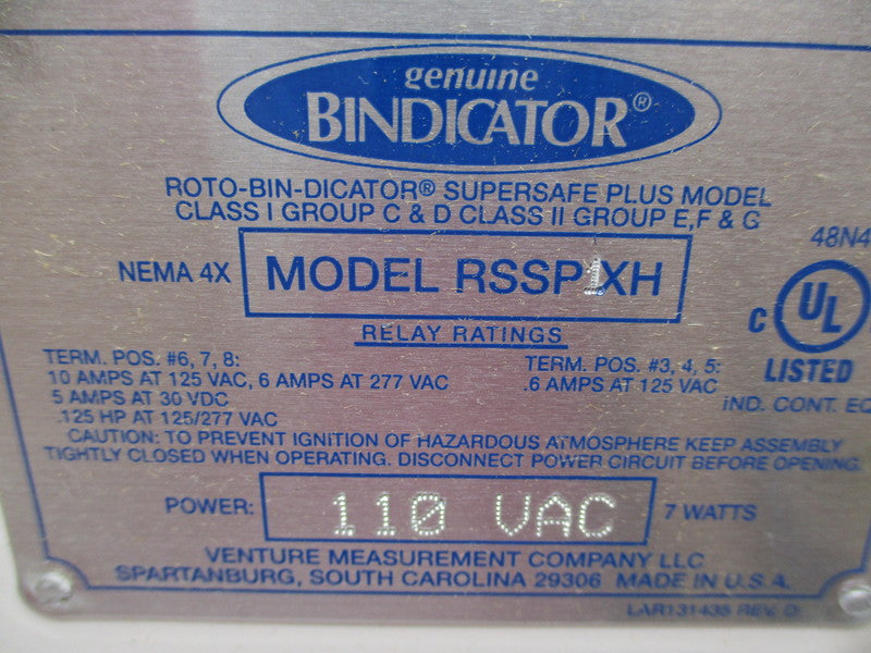 BINDICATOR RSSP1XH NSNP