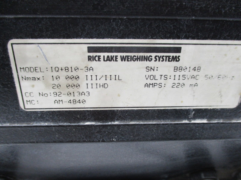 RICE LAKE IQ+810-3A NSNP
