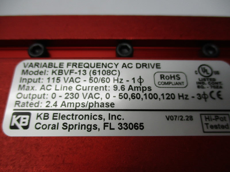 KB ELECTRONICS KBVF-13 NSMP