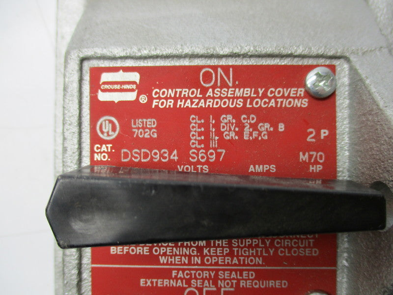 CROUSE-HINDS DSD934 S697  NSNP