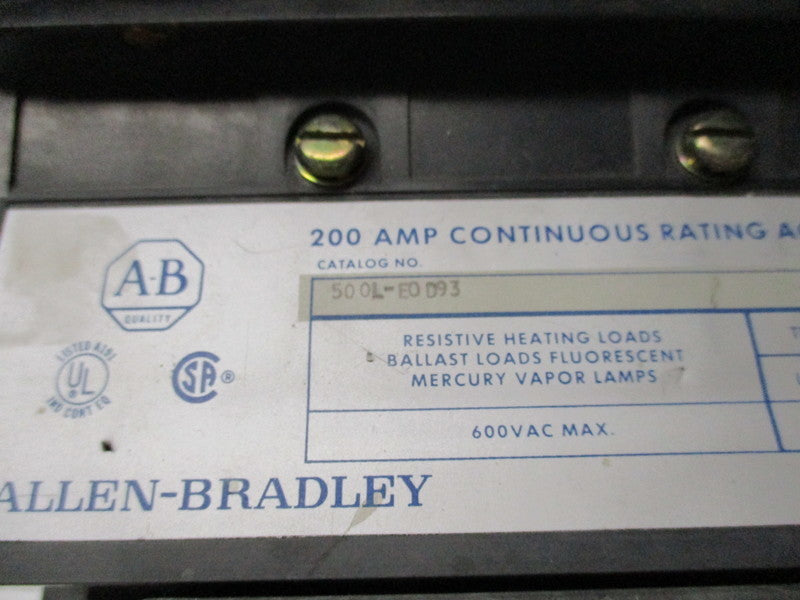 ALLEN BRADLEY 500L-E0D93 UNMP