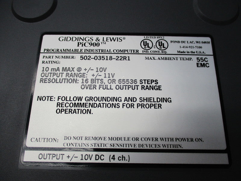 GIDDINGS & LEWIS 502-03518-22 NSMP
