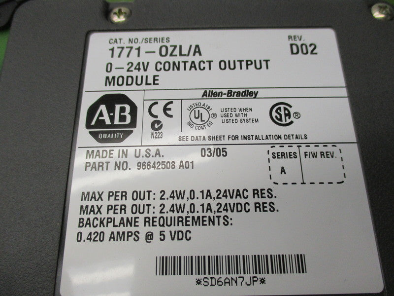 ALLEN BRADLEY 1771OZL SER. A NSMP