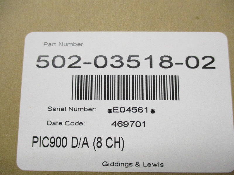 GIDDINGS & LEWIS 502-03518-02 NSMP
