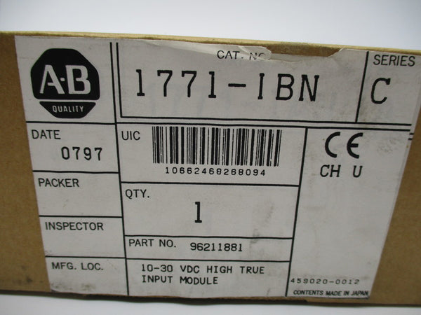 ALLEN BRADLEY 1771-IBN SER. C NSMP