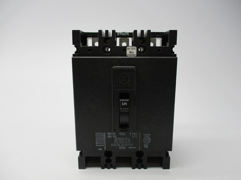 WESTINGHOUSE FB3125 125A 600VAC NSMP