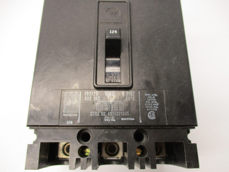 WESTINGHOUSE FB3125 125A 600VAC NSMP