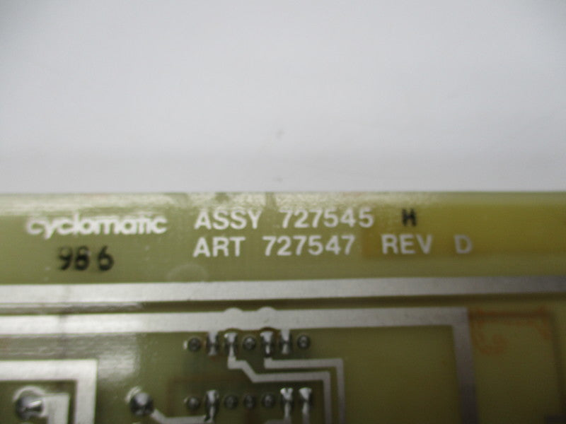 CYCLOMATIC ART 727547 REV. D UNMP